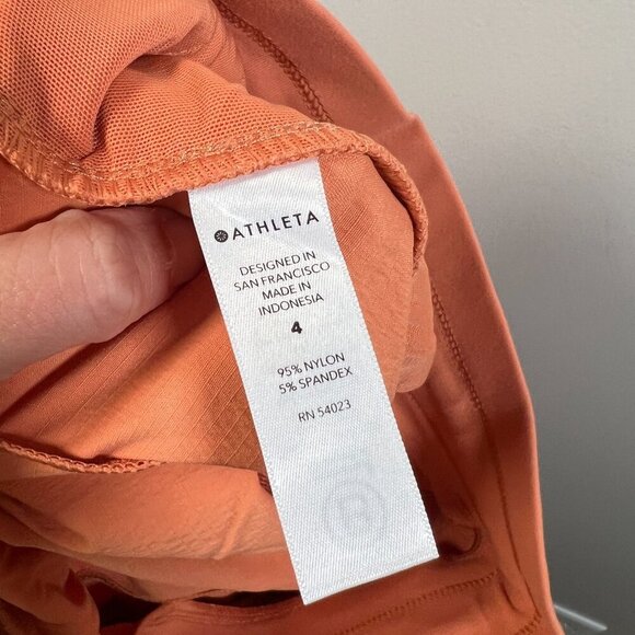 Athleta Trekkie North Crop Jogger Pants Size 4 Orange Travel Hiking Athletic - Picture 10 of 11